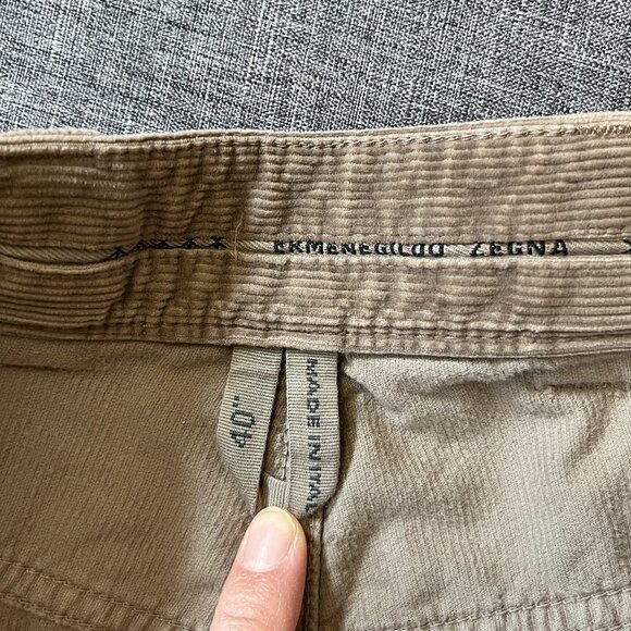 Ermenegildo Zegna Made in Italy Flat Front Corduroy Pants - Men's Size 40*28 - Picture 7 of 13